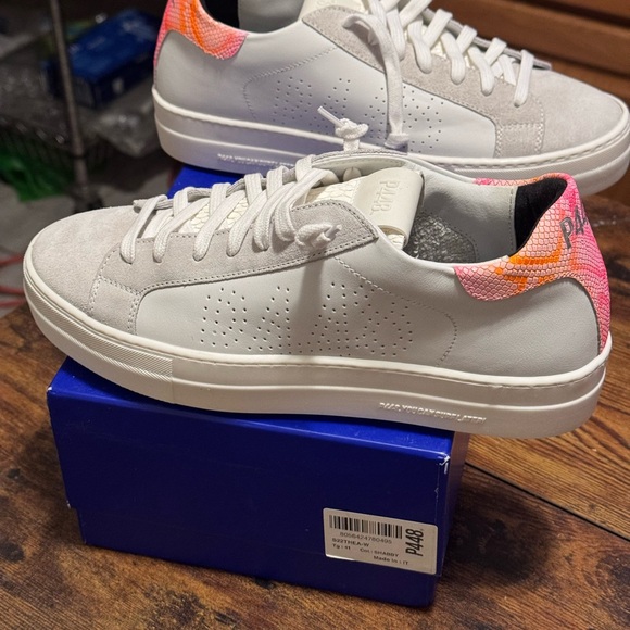 P448 Thea sneakers women’s. White & pink. Size 9.5 US (41 EU). - Picture 3 of 9